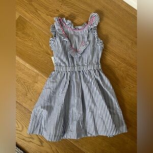 George Black and White Striped Kids Dress